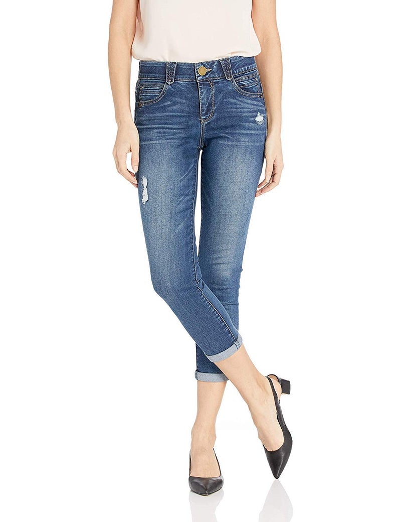 Democracy Women's Ab Solution Ankle Skimmer, Distressed Blue, 6 - Image 1